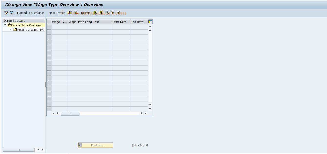 SAP TCode S_AHR_61002334 - IMG-Aktivität: OHAWRI031