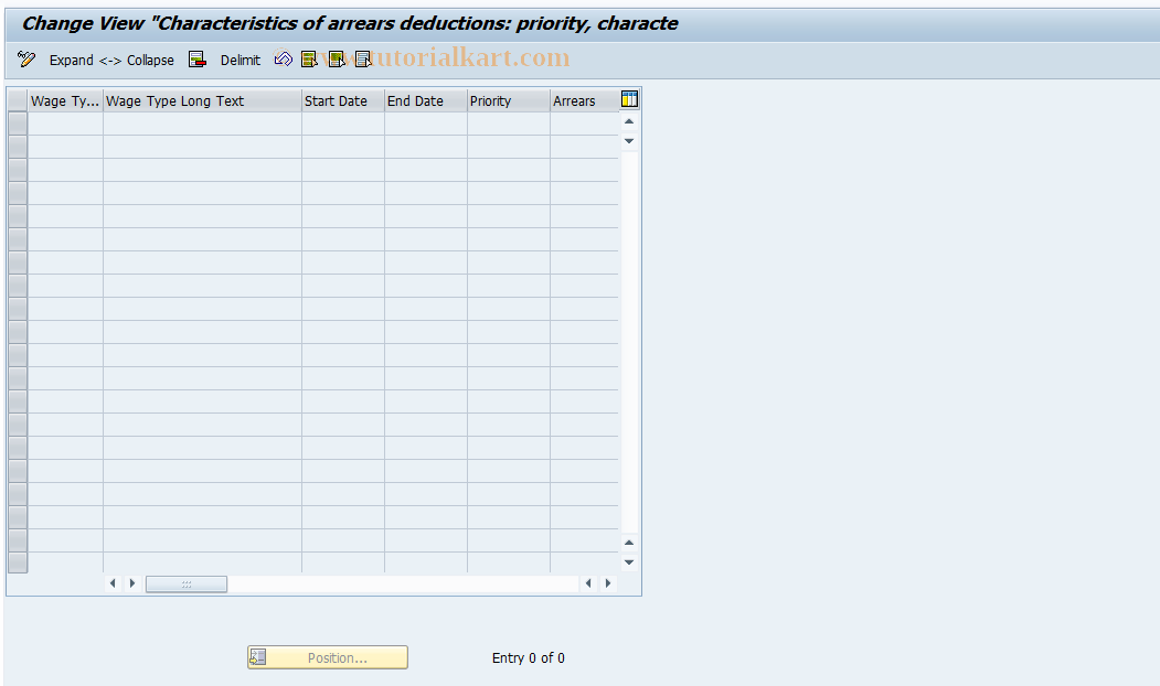 SAP TCode S_AHR_61002350 - IMG-Aktivität: OHATW1041