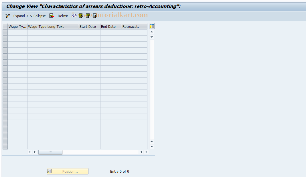 SAP TCode S_AHR_61002353 - IMG-Aktivität: OHATW1044