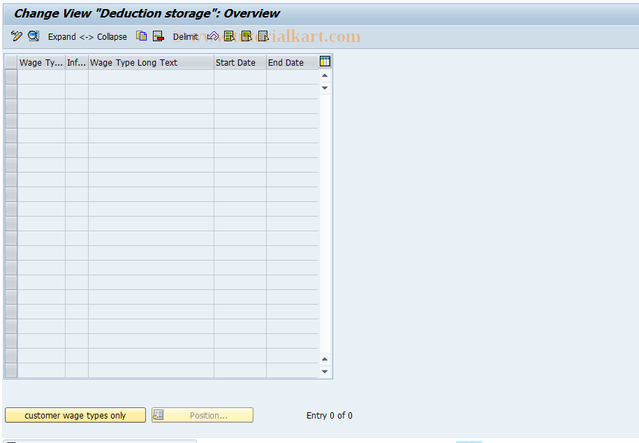 SAP TCode S_AHR_61002356 - IMG-Aktivität: OHATW1043