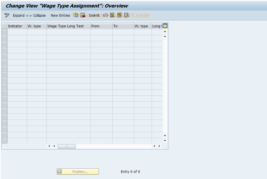 SAP TCode S_AHR_61002372 - IMG-Aktivität: OHATWR1021