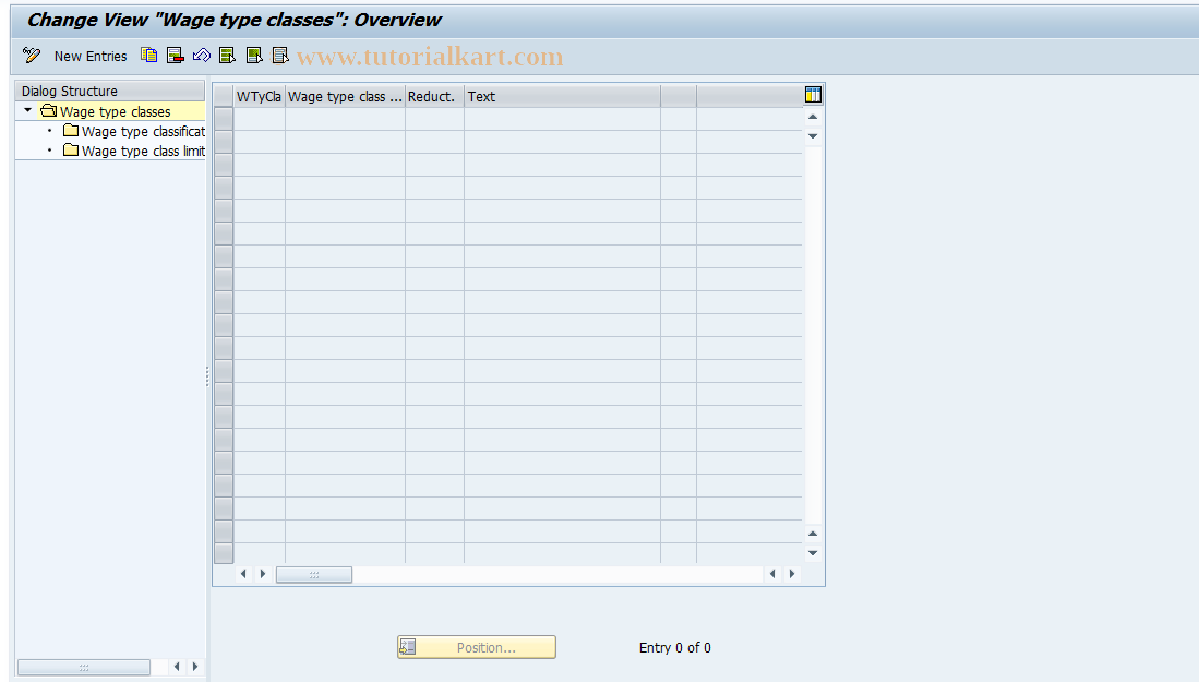 SAP TCode S_AHR_61002394 - IMG-Aktivität: OHATWR1025