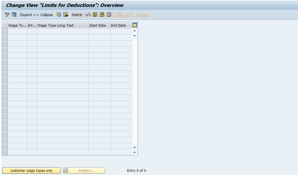 SAP TCode S_AHR_61002397 - IMG-Aktivität: OHATWR1027