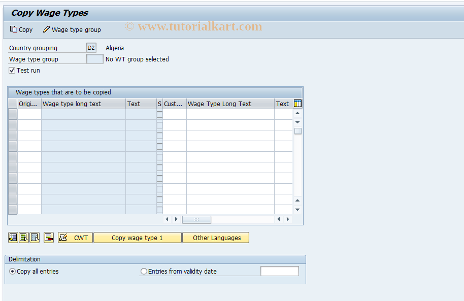 SAP TCode S_AHR_61002406 - IMG-Aktivität: OHATW_NH222