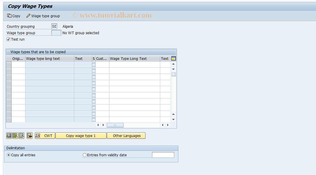 SAP TCode S_AHR_61002431 - IMG-Aktivität: OHATW_SP211