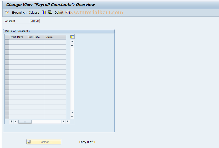 SAP TCode S_AHR_61002454 - IMG-Aktivität: OHATW_NH170