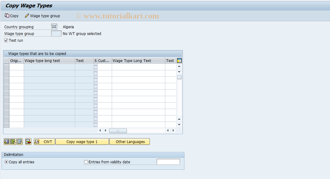 SAP TCode S_AHR_61002468 - IMG-Aktivität: OHATW_AB005