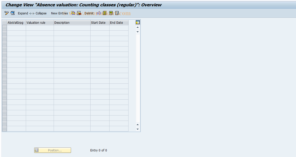 SAP TCode S_AHR_61002471 - IMG-Aktivität: OHATW_AB011