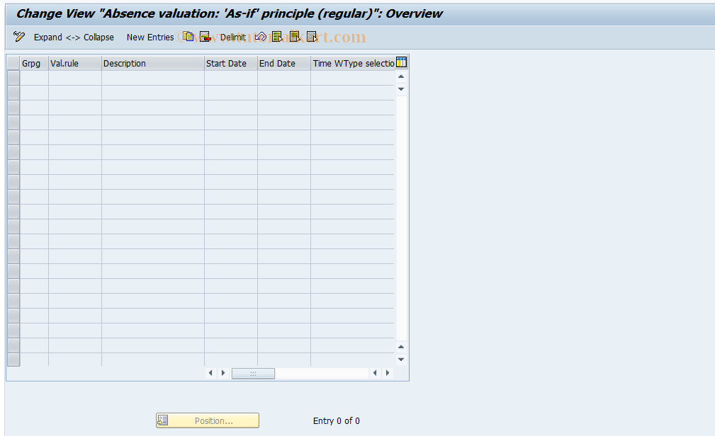 SAP TCode S_AHR_61002474 - IMG-Aktivität: OHATW_AB009