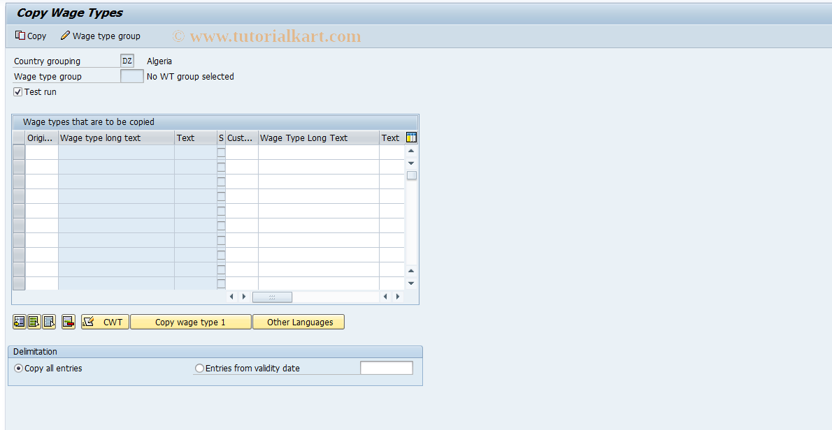 SAP TCode S_AHR_61002483 - IMG-Aktivität: OHATW_SP212