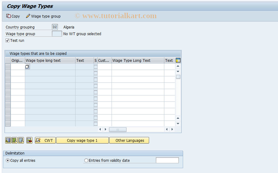 SAP TCode S_AHR_61002486 - IMG-Aktivität: OHATW_SP213