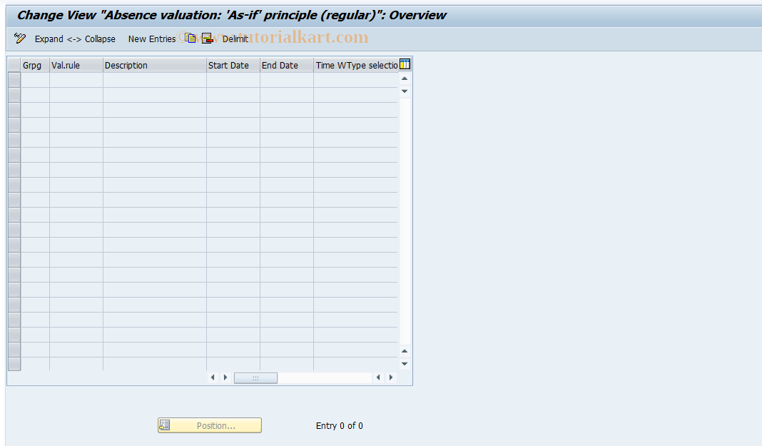 SAP TCode S_AHR_61002501 - IMG-Aktivität: OHAWAB009