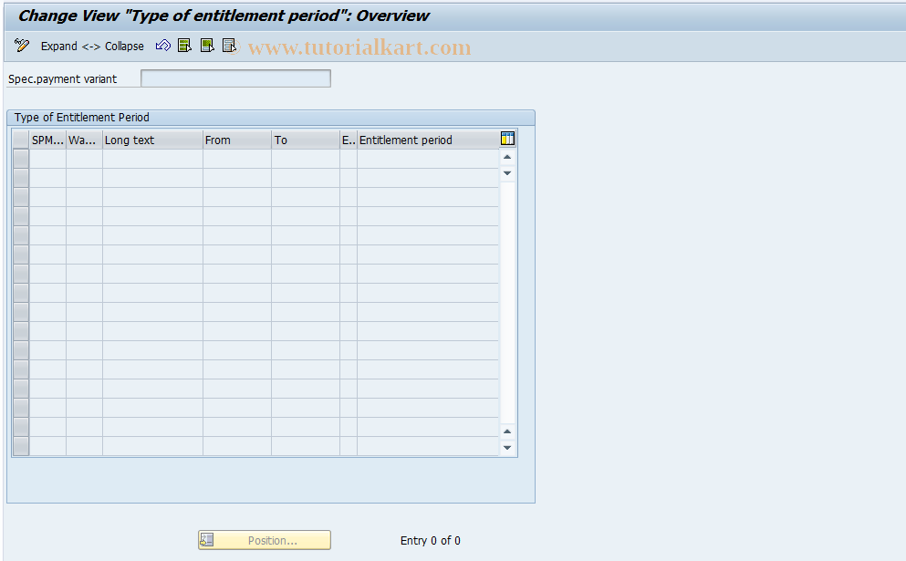 SAP TCode S_AHR_61002526 - IMG Activity: OHAASZ030