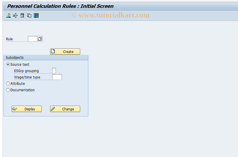 SAP TCode S_AHR_61002537 - IMG-Aktivität: OHAWAB010