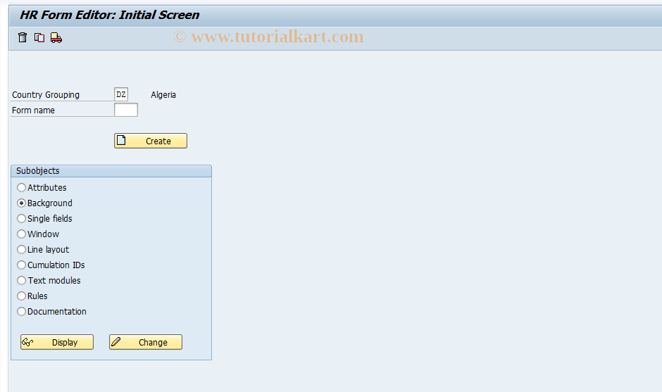 SAP TCode S_AHR_61002553 - IMG-Aktivität: SIMG_OHATW_615