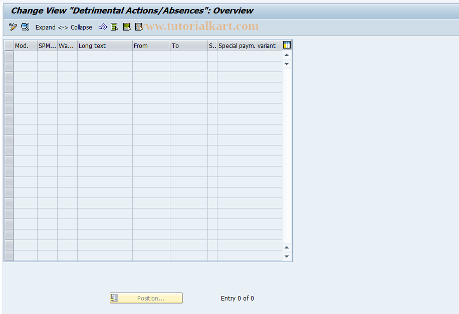 SAP TCode S_AHR_61002563 - IMG Activity: OHAASZ110