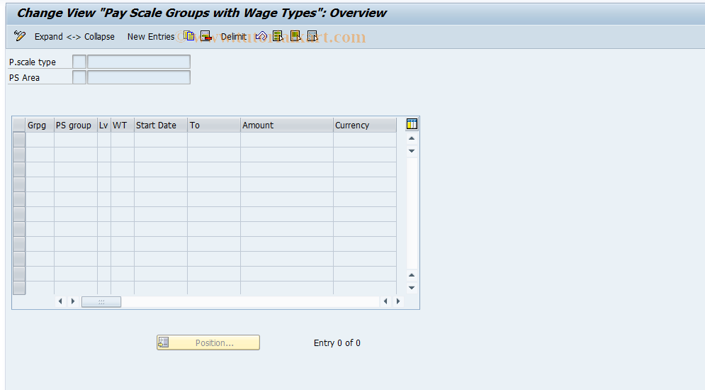 SAP TCode S_AHR_61002565 - IMG-Aktivität: OHAWBW005