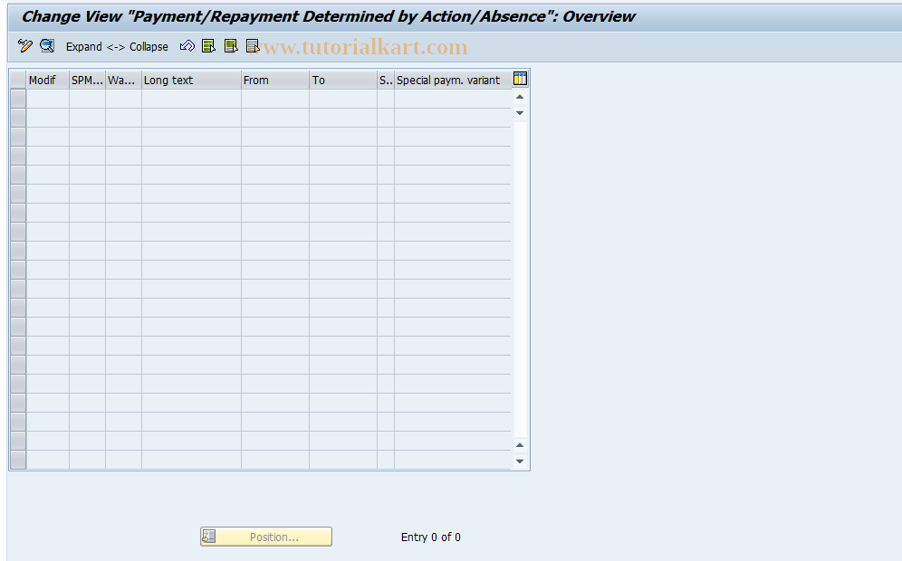 SAP TCode S_AHR_61002567 - IMG Activity: OHAASZ120