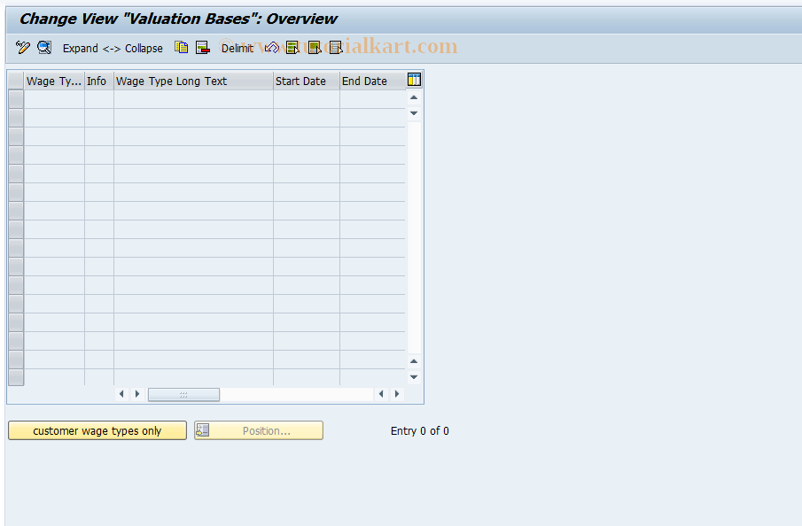 SAP TCode S_AHR_61002584 - IMG Activity: OHAABW103