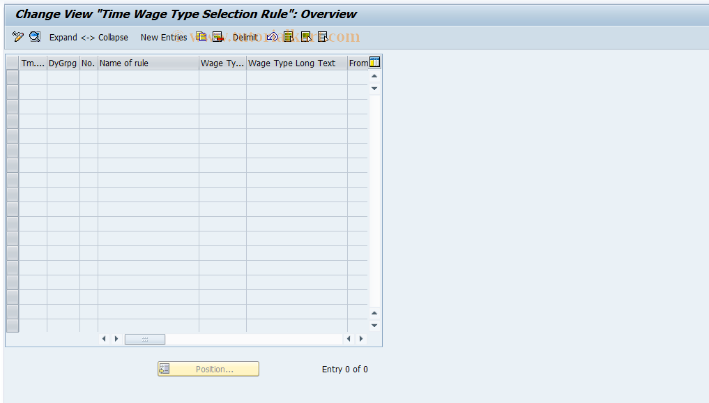 SAP TCode S_AHR_61002591 - IMG-Aktivität: OHAWTI362