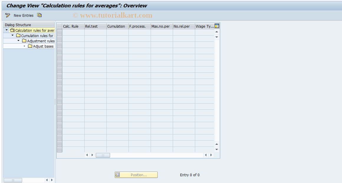 SAP TCode S_AHR_61002615 - IMG-Aktivität: OHAWAV511B