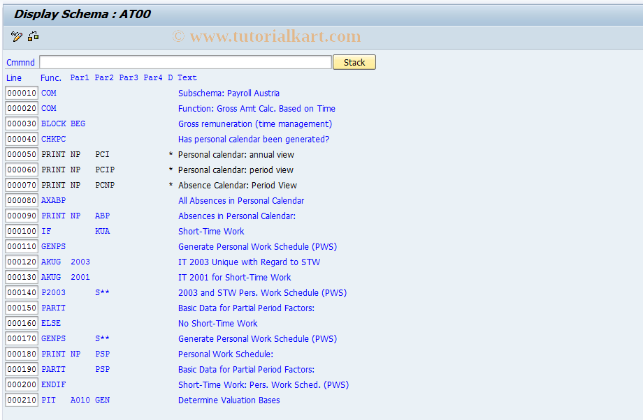 SAP TCode S_AHR_61002674 - IMG Activity: OHAABW203