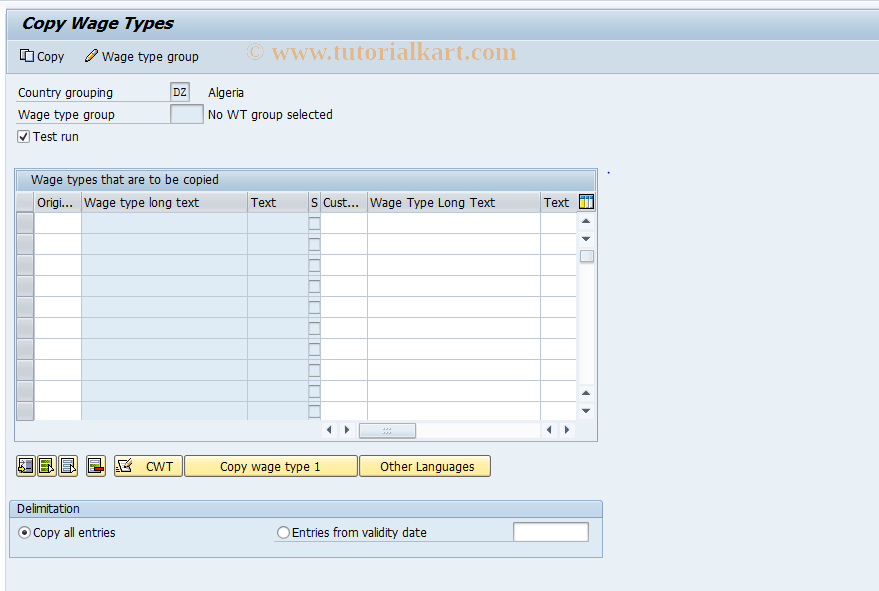 SAP TCode S_AHR_61002675 - IMG Activity: OHACIW063