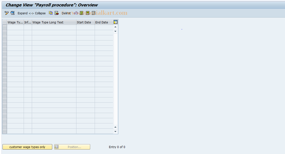 SAP TCode S_AHR_61002684 - IMG Activity: OHACIW061