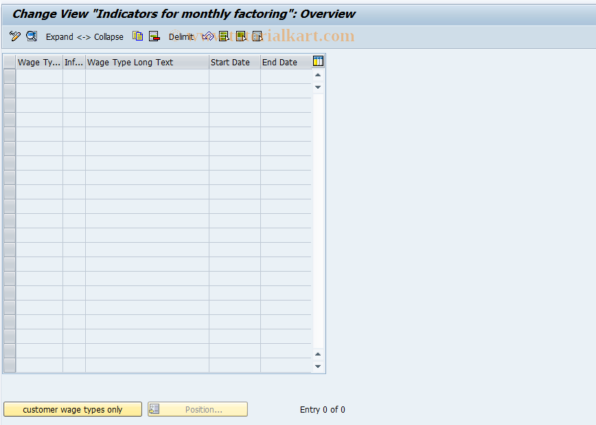 SAP TCode S_AHR_61002686 - IMG Activity: OHACKF002