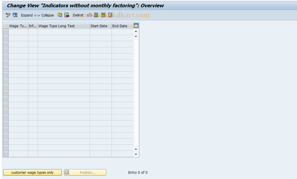 SAP TCode S_AHR_61002689 - IMG Activity: OHACKF003