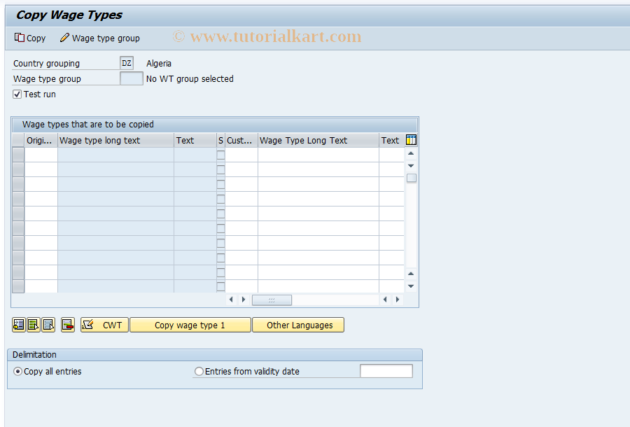 SAP TCode S_AHR_61002694 - IMG Activity: OHACM0143