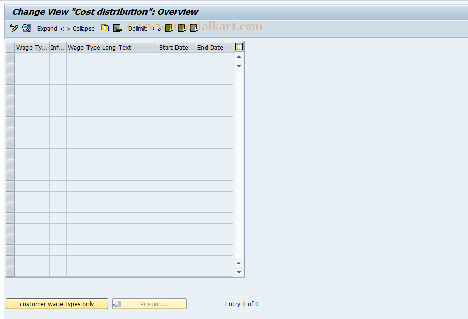 SAP TCode S_AHR_61002697 - IMG Activity: OHACKL000