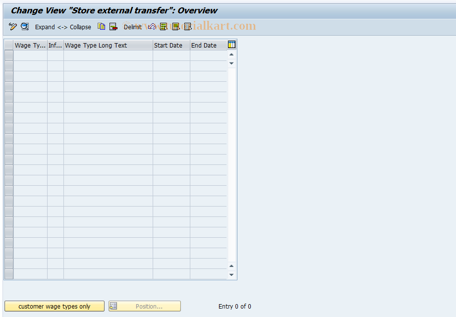 SAP TCode S_AHR_61002704 - IMG Activity: OHACSL003