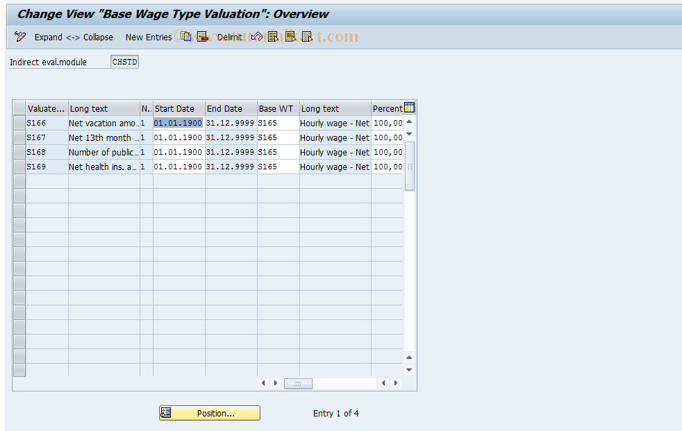 SAP TCode S_AHR_61002707 - IMG Activity: OHACM0165