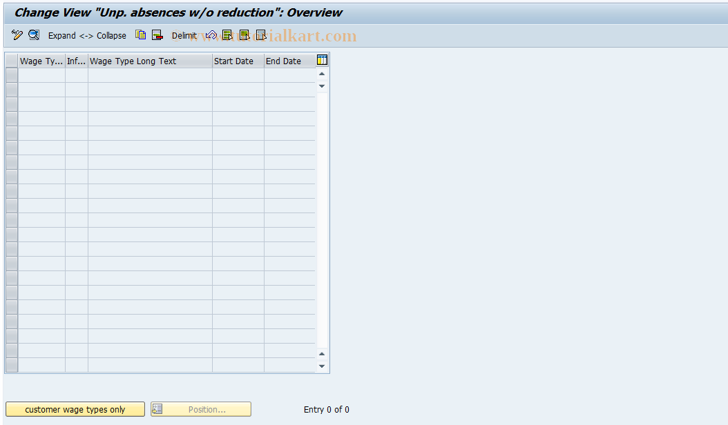 SAP TCode S_AHR_61002721 - IMG Activity: OHACAB110