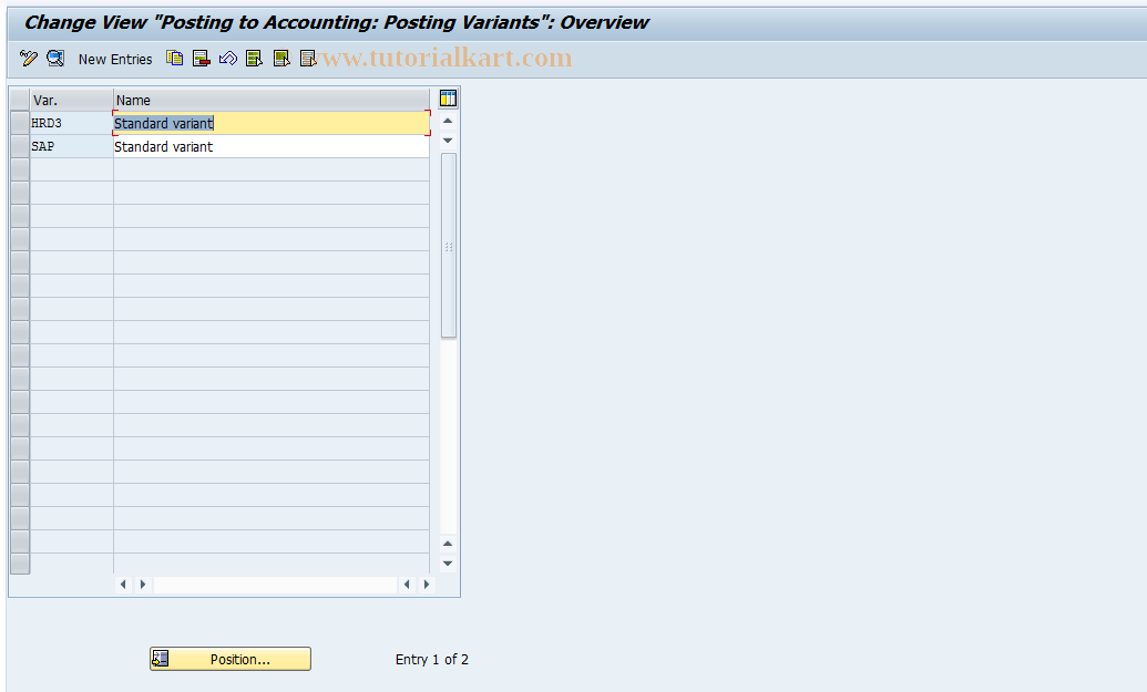 SAP TCode S_AHR_61002744 - IMG-Aktivität: OHATW_RI071