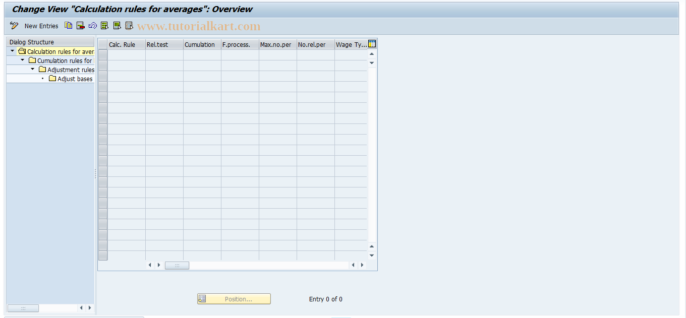 SAP TCode S_AHR_61002747 - IMG-Aktivität: OHAWAV511A