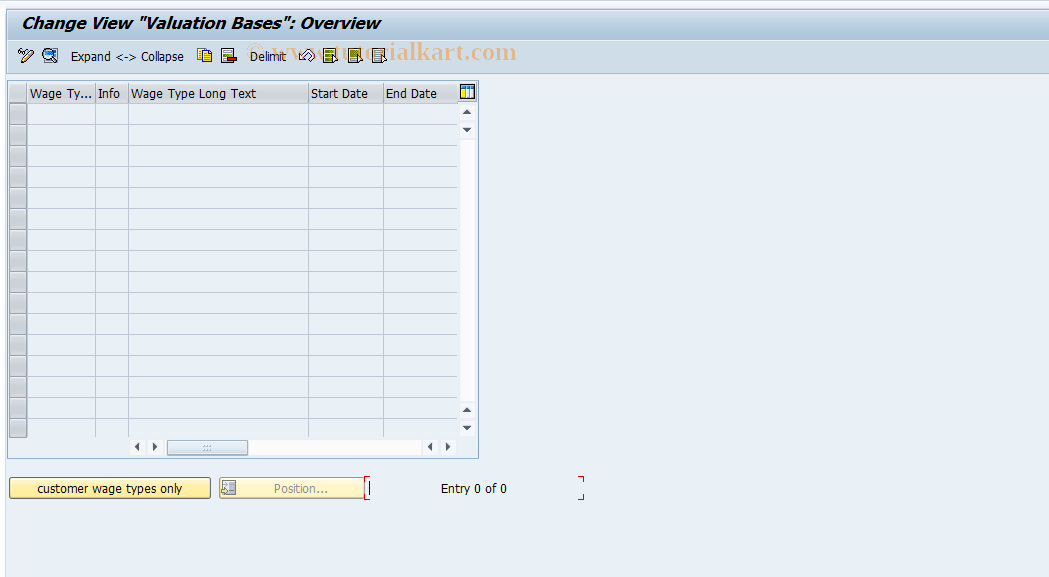 SAP TCode S_AHR_61002760 - IMG-Aktivität: OHAWBW019