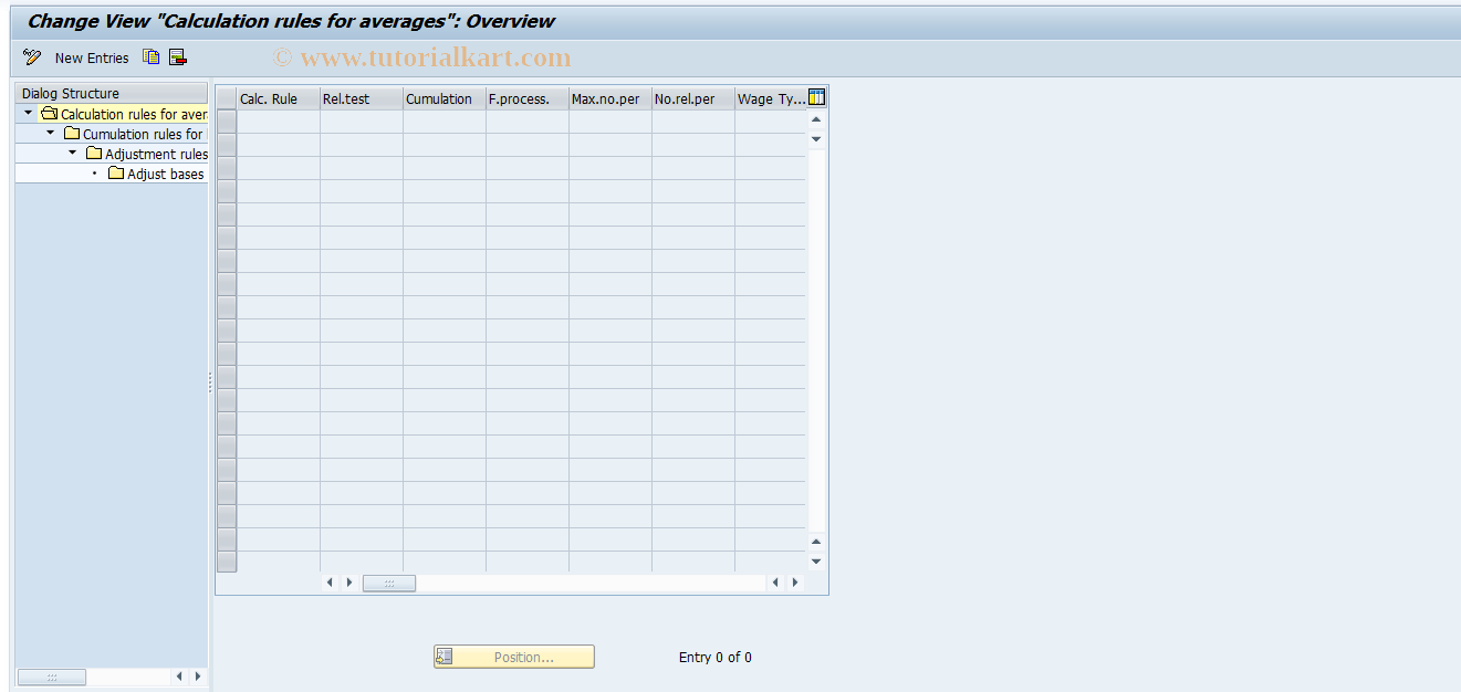 SAP TCode S_AHR_61002765 - IMG-Aktivität: OHAWAV001