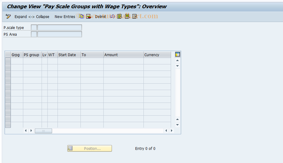 SAP TCode S_AHR_61002775 - IMG Activity: OHACBW005