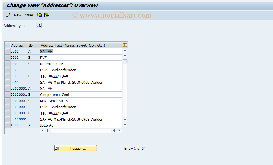 SAP TCode S_AHR_61002780 - IMG-Aktivität: OHAWUM010