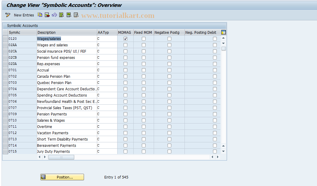 SAP TCode S_AHR_61002782 - IMG-Aktivität: OHATW_RI042