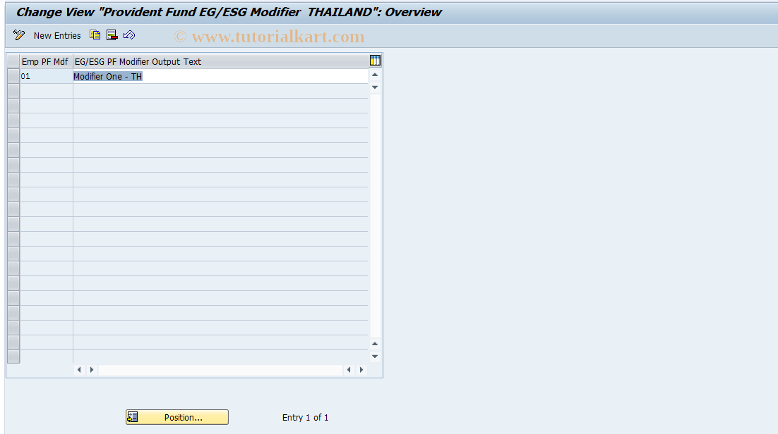 SAP TCode S_AHR_61002814 - IMG-Aktivität: OHATH_PF030