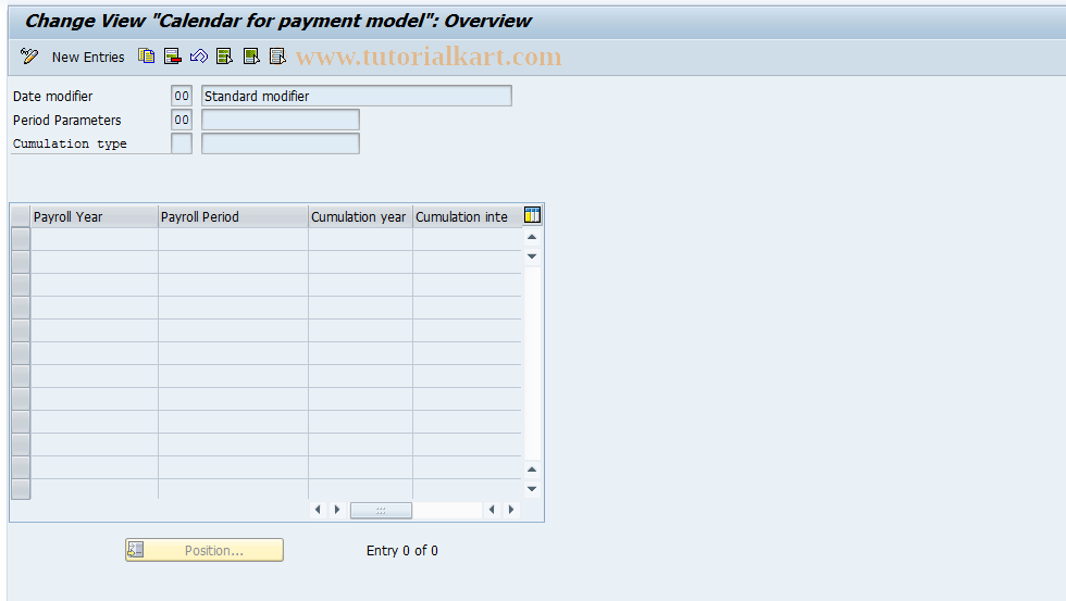 SAP TCode S_AHR_61002834 - IMG-Aktivität: OHAWUM016