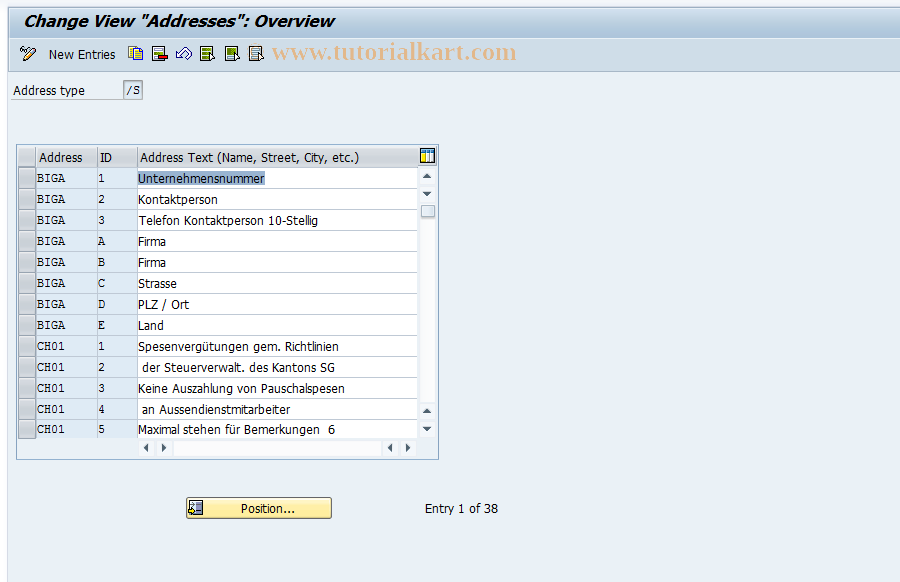 SAP TCode S_AHR_61002854 - IMG Activity: OHACUM010