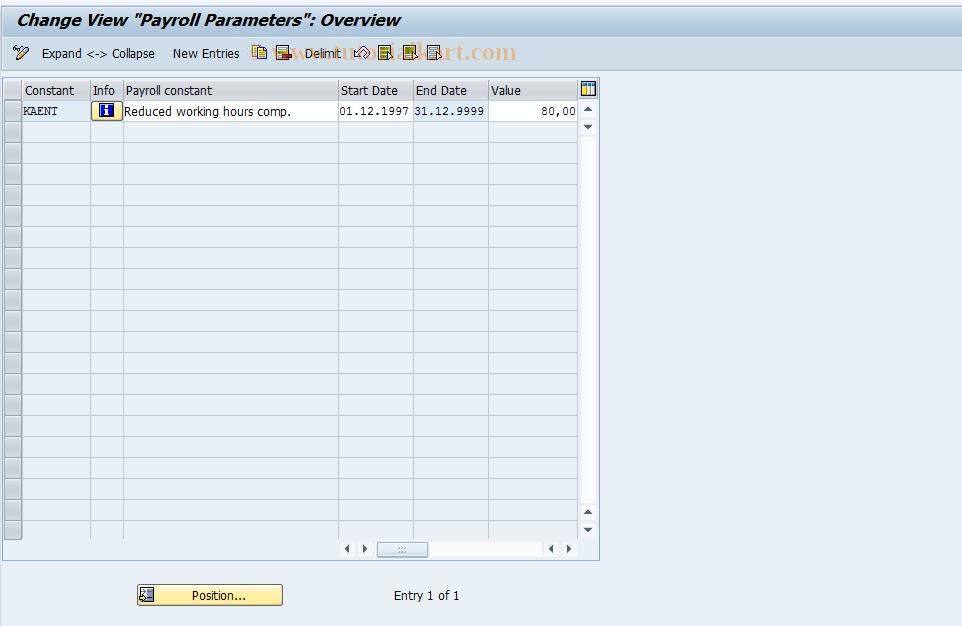 SAP TCode S_AHR_61002858 - IMG Activity: OHACKA017