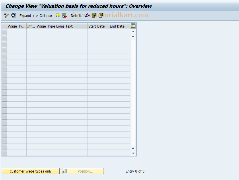 SAP TCode S_AHR_61002880 - IMG Activity: OHACKA011