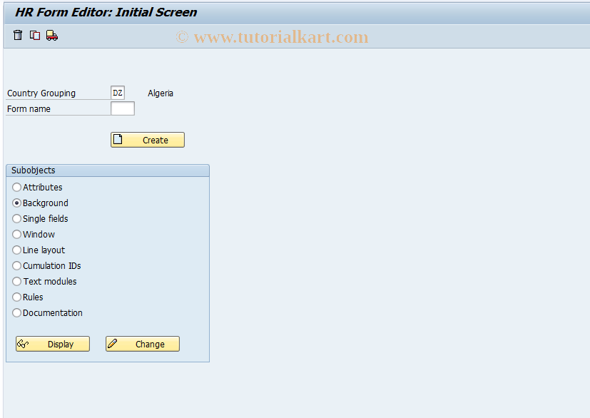 SAP TCode S_AHR_61002897 - IMG-Aktivität: SIMG_OHATW_515