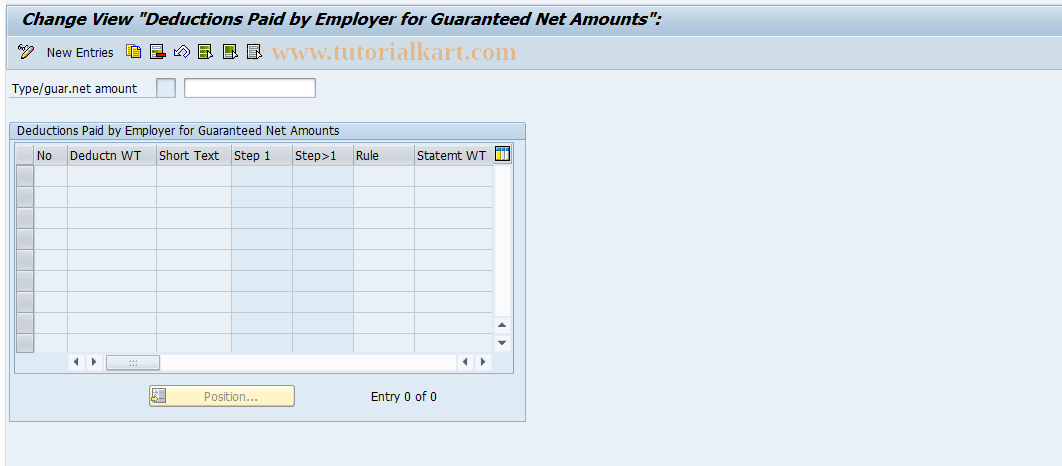 SAP TCode S_AHR_61002911 - IMG Activity: OHACNZ003