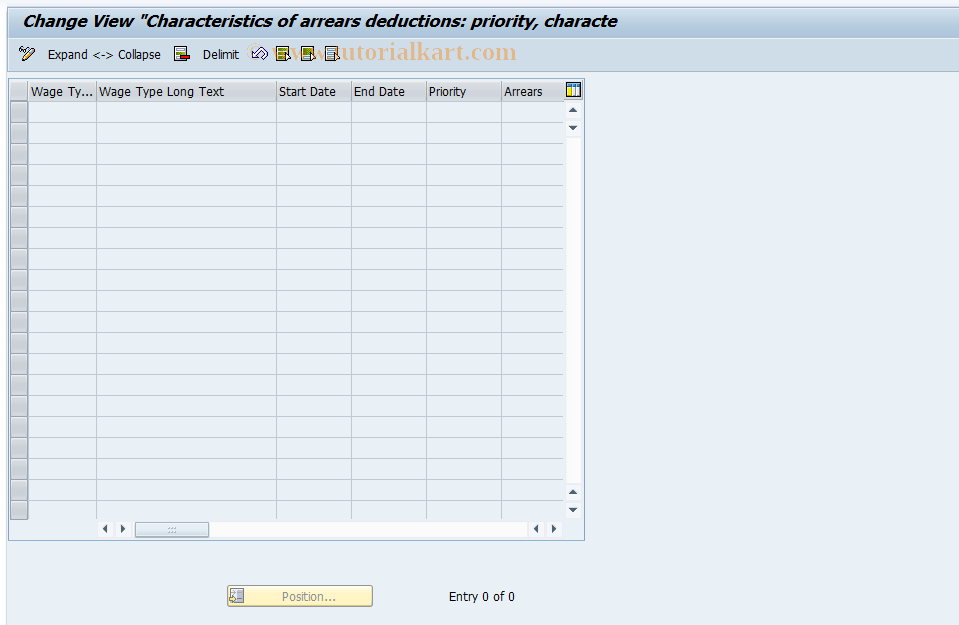 SAP TCode S_AHR_61002918 - IMG-Aktivität: OHAWDE1041